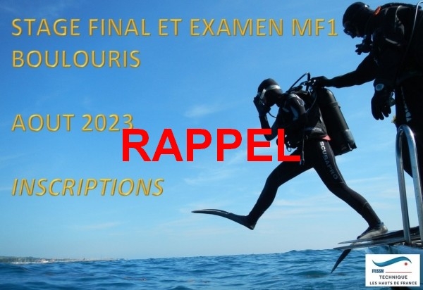 Rappel -Stage Final et Examen MF1
